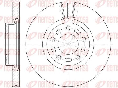 Тормозной диск Remsa передний для Mazda 5 II (CW) 2010-2015. Артикул 6672.10