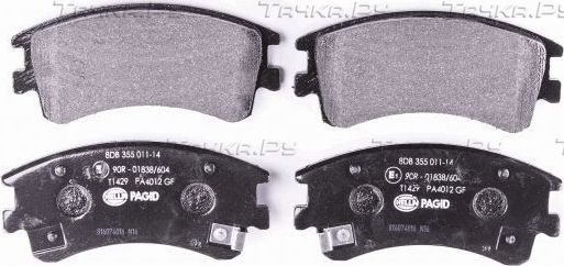 Тормозные колодки Hella передние для Mazda 6 I (GG) 2002-2008. Артикул 8DB 355 011-141