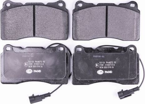 Тормозные колодки Hella. Артикул 8DB 355 018-361