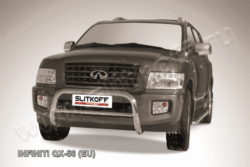 Кенгурятник Slitkoff d76 низкий для Infiniti QX56 II 2004-2010. Артикул IN.QX002