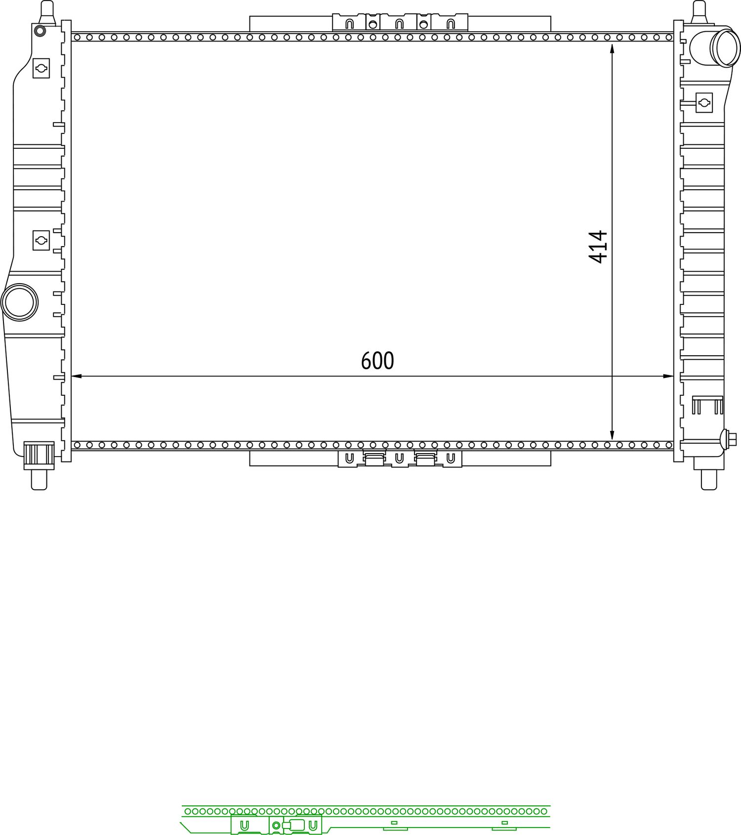 Радиатор охлаждения (Tatsumi). Артикул TGA1080