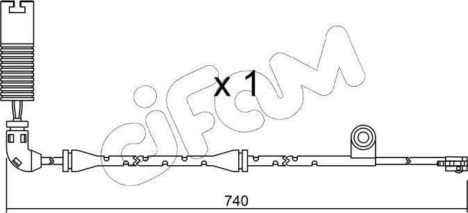 Датчик износа тормозных колодок  Metelli. Артикул SU.195