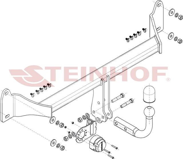 Фаркоп Steinhof для BMW X2 F39 (вкл. M-Sport) 2017-2026. Артикул B-086