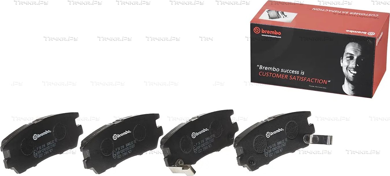 Тормозные колодки Brembo PRIME LINE задние для Mitsubishi L400 1995-2005. Артикул P 54 018