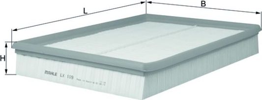 Воздушный фильтр Mahle для Bertone Freeclimber I 1989-1993. Артикул LX 109