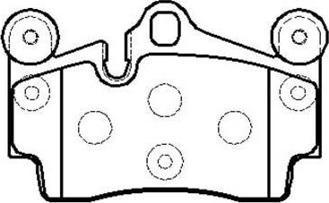Тормозные колодки HSB задние для Porsche Cayenne I (955) 2007-2010. Артикул HP9662