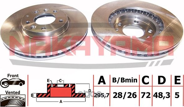 Диск тормозной (Nakayama). Артикул Q4594