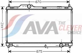 Радиатор охлаждения двигателя AVA. Артикул TO2461