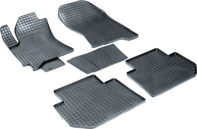 Коврики резиновые Seintex с узором сетка для салона Subaru Tribeca I 2005-2007. Артикул 00671