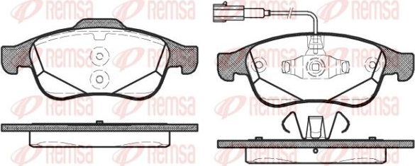 Тормозные колодки Remsa передние для Citroen DS4 2011-2015. Артикул 1248.02