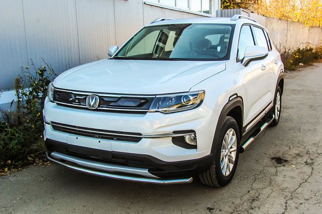 Защита Slitkoff переднего бампера D42 для Changan CS35 Plus 2019-2026. Артикул CHANCS35P-003