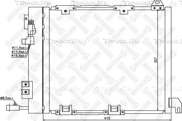 Радиатор кондиционера (конденсатор) Stellox. Артикул 10-45058-SX