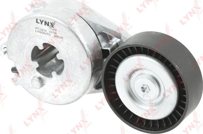 Натяжной ролик (натяжитель) приводного клинового зубчатого ремня LYNXauto. Артикул PT-3214