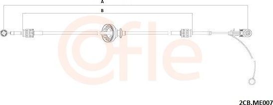 Трос переключения передач КПП Cofle. Артикул 92.2CB.ME007