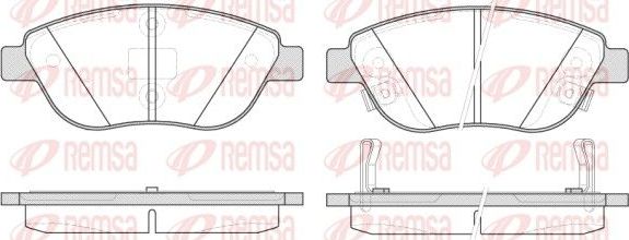 Тормозные колодки Remsa передние для Fiat 500L I 2012-2026. Артикул 0859.32