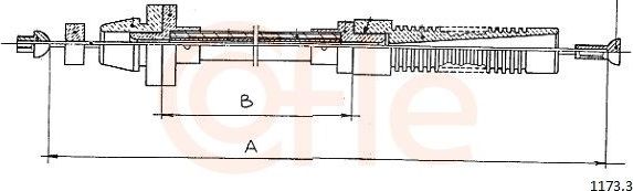 Трос газа Cofle. Артикул 1173.3