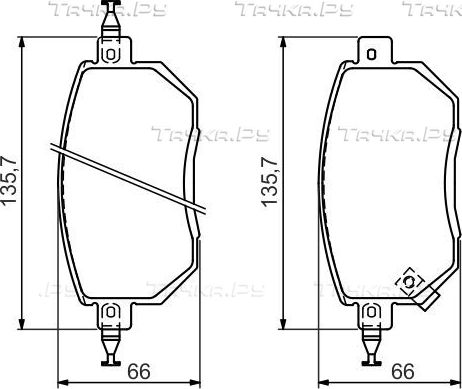 Тормозные колодки Bosch. Артикул 0 986 494 366