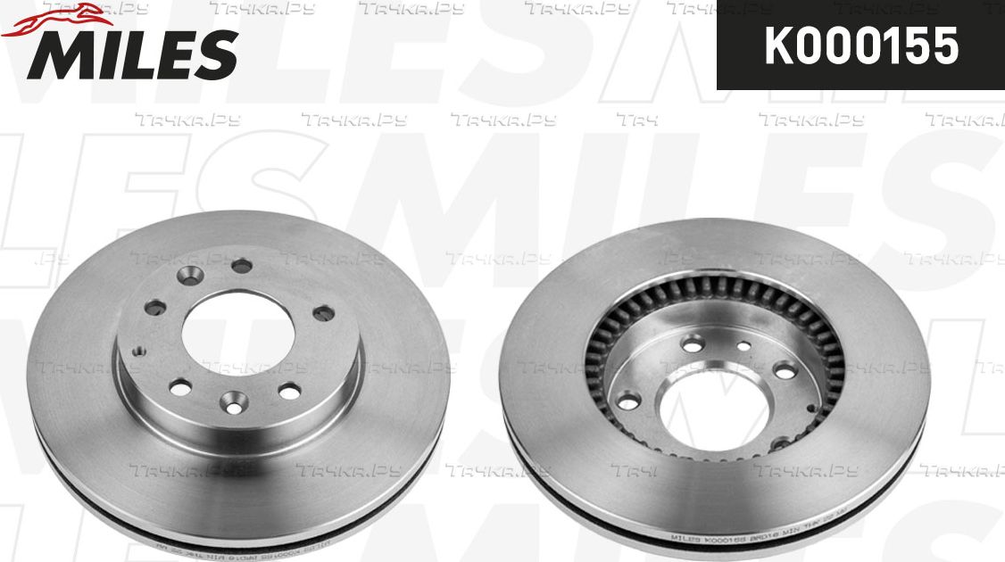 Тормозной диск Miles передний для FAW Besturn B70 2012-2014. Артикул K000155