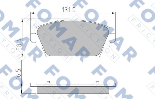 Тормозные колодки Fomar передние для Nissan Almera Tino I 2000-2006. Артикул FO 908481
