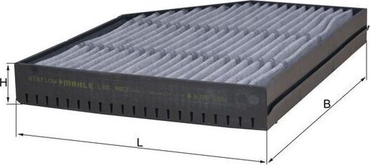 Салонный фильтр Mahle. Артикул LAK 863