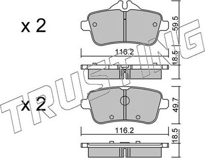 Тормозные колодки Trusting. Артикул 984.0