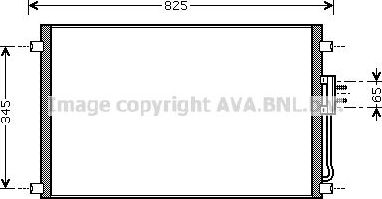 Радиатор кондиционера (конденсатор) AVA для Dodge Caravan IV 2000-2004. Артикул CRA5079