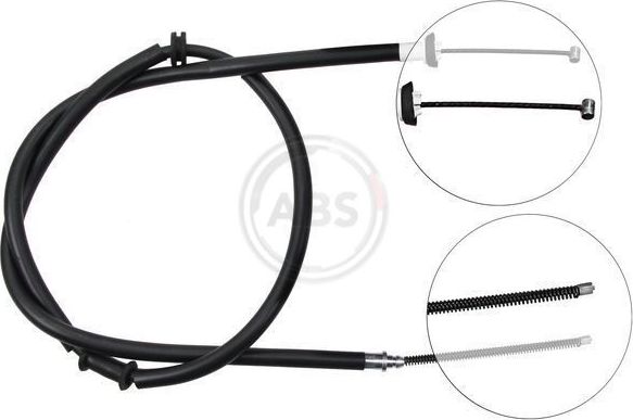 Трос ручника (тросик ручного тормоза) ABS задний правый для Fiat Fiorino III 2007-2026. Артикул K16838