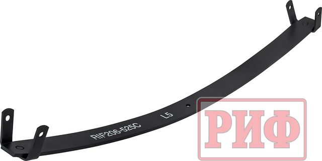 Лист 10 рессоры RIF206-525C РИФ 7х60х1260 мм для УАЗ Буханка 3741, 3909, 2206, 3962 1990-2026. Артикул RIF206-525C-L5