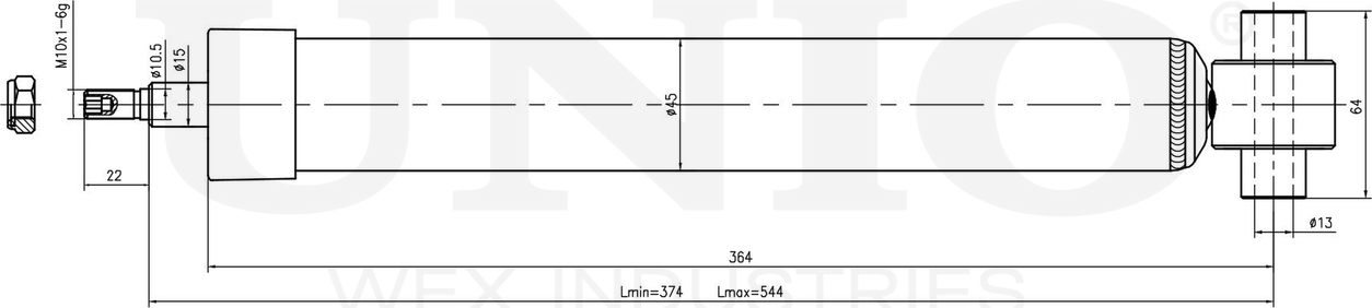 Амортизатор подвески (Unio). Артикул SAB-10707