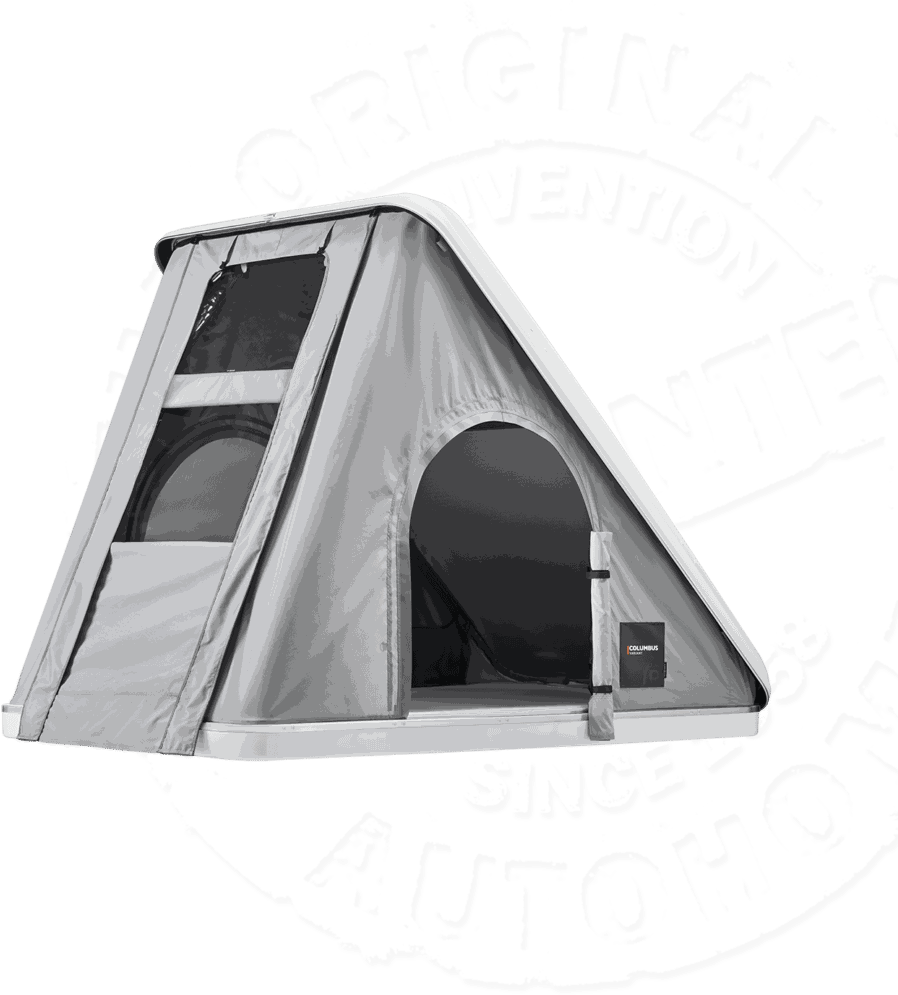 Палатка на крышу автомобиля Autohome COLUMBUS VARIANT X-LARGE, лестница 215 мм, тент серый. Артикул CVG/04