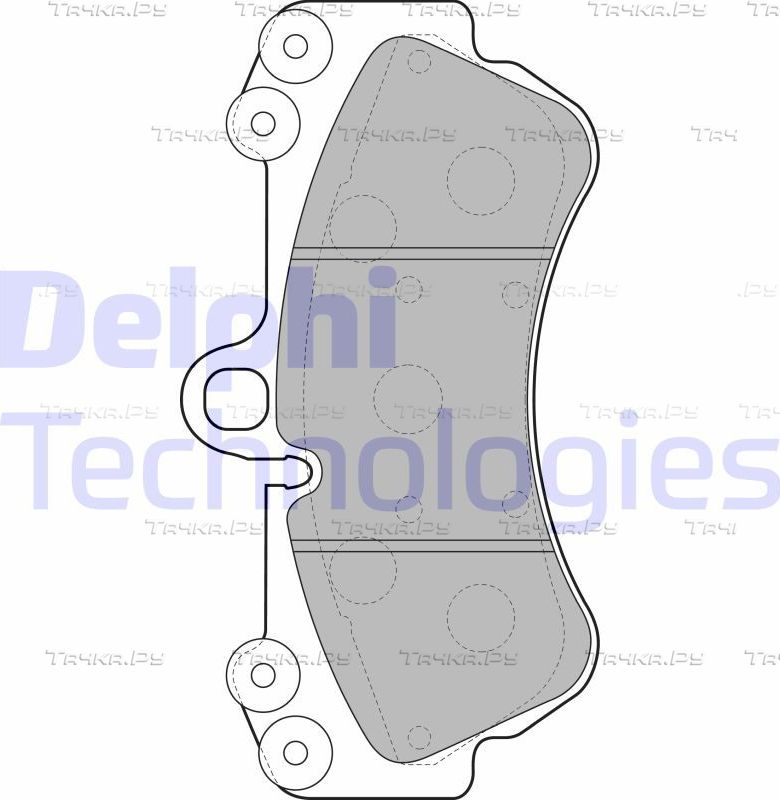 Тормозные колодки Delphi (Low-Metallic) передние для Volkswagen Touareg I 2002-2010. Артикул LP2057