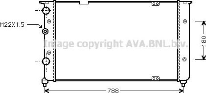 Радиатор охлаждения двигателя AVA. Артикул VNA2103