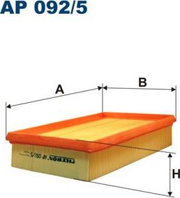 Воздушный фильтр Filtron для Fiat Stilo 2001-2008. Артикул AP 092/5