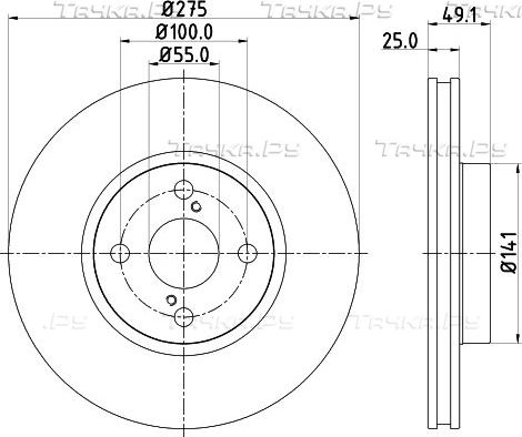 Тормозной диск Nisshinbo. Артикул ND1016K