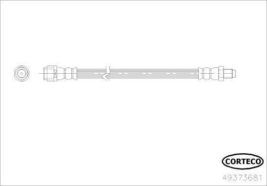 Тормозной шланг Corteco (EPDM (Этилен-пропиленовый каучук)). Артикул 49373681