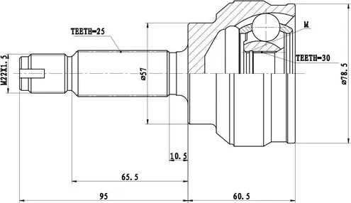 Z87205R ZIKMAR ШРУС НАРУЖНЫЙ. Артикул Z87205R