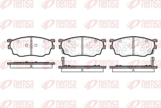 Тормозные колодки Remsa передние для Mazda 626 V (GF) 1997-2002. Артикул 0800.02