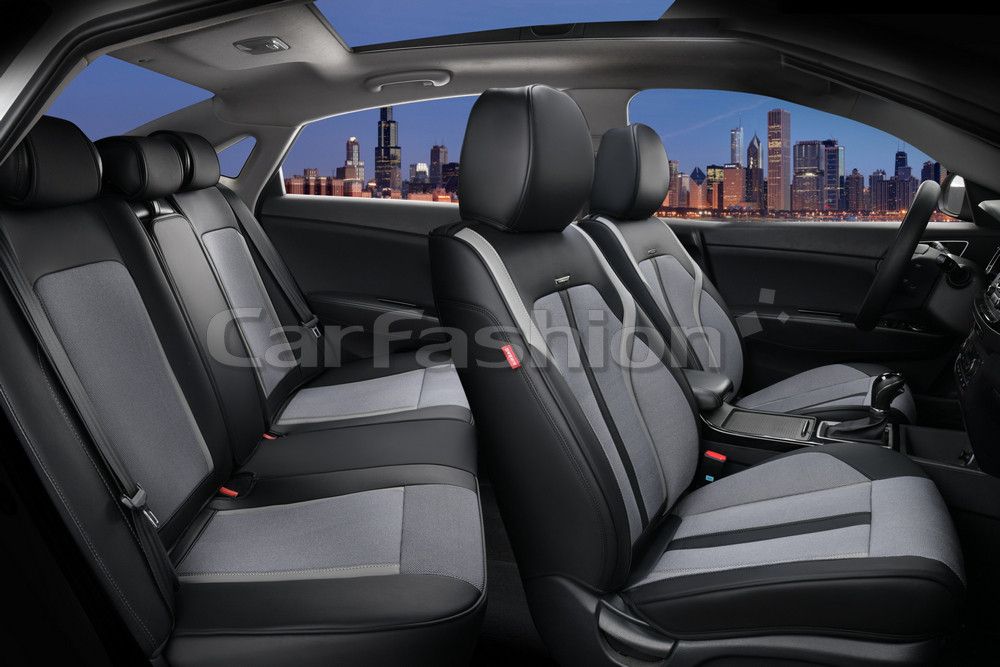 Чехлы универсальные каркасные CarFashion 5D Corrida Plus на сидения авто, цвет Черный/Темно-серый/Серый. Артикул 27025