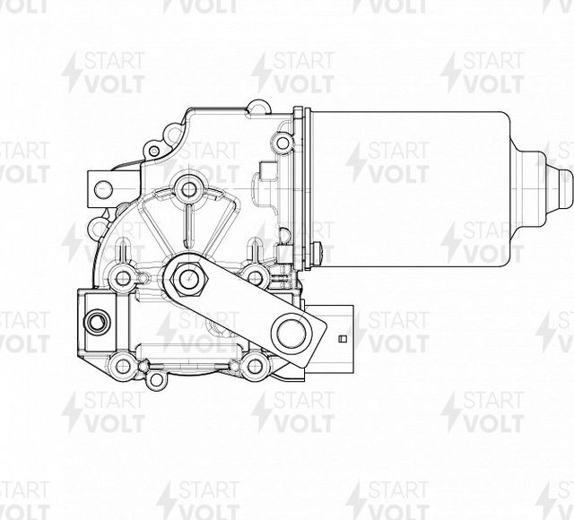 Мотор стеклоочистителя (моторчик дворников) StartVOLT передний для Mercedes-Benz V-Класс II 2014-2026. Артикул VWF 1501