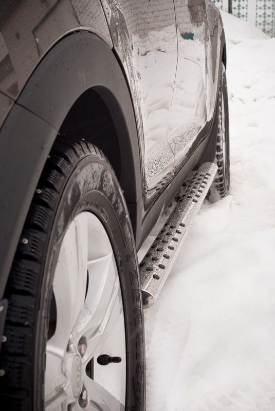 Защита порогов RusStal труба d75х42 овал с проступью для Nissan X-Trail T31 2011-2014. Артикул NXO-010091