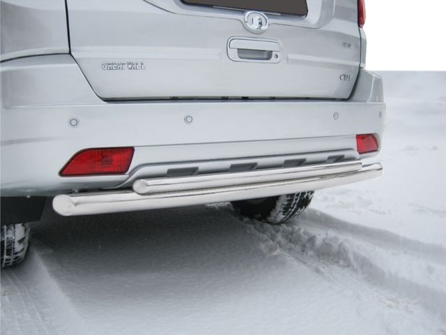 Защита RusStal заднего бампера d76/42 (дуга) для Great Wall Hover H3 2011-2014. Артикул GH3Z-000307