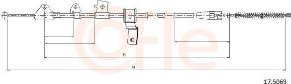 Трос ручника (тросик ручного тормоза) Cofle. Артикул 17.5069