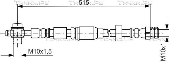 Тормозной шланг Bosch передний для Volkswagen up! I 2011-2023. Артикул 1 987 481 673