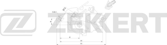 Тормозной суппорт Zekkert (алюминий) задний правый для Audi S3 II (8P) 2006-2013. Артикул BS-8311