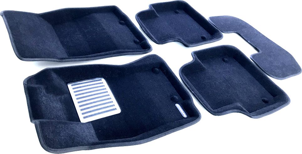 Коврики текстильные Euromat 3D Lux для салона Jaguar XJ 2014-2026 ЧЕРНЫЕ. Артикул EM3D-002754