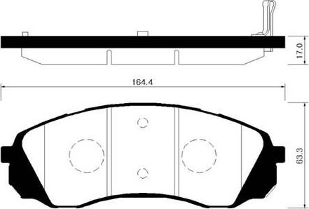 Тормозные колодки HSB. Артикул HP1039