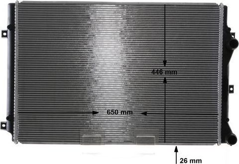 Радиатор низкотемпературный Mahle Behr для Volkswagen Jetta VI 2011-2019. Артикул CIR 32 000S