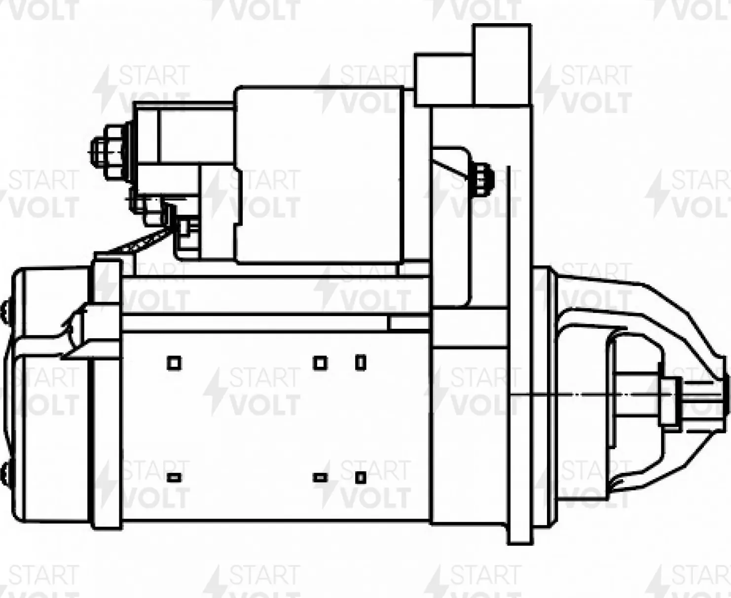Стартер TOYOTA LAND CRUISER 200 (07-)/LEXUS GX (09-) 4.6I 1,7кВт (Startvolt). Артикул LSt 1920