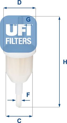 Топливный фильтр UFI. Артикул 31.009.00