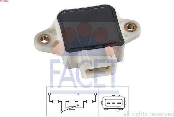 Датчик положения дроссельной заслонки Facet Made in Italy - OE Equivalent для Renault Espace III 1998-2002. Артикул 10.5082